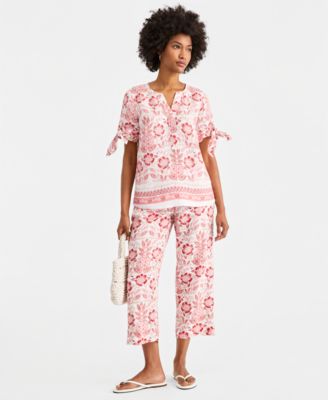 Women's 100% Linen Drawstring Pants