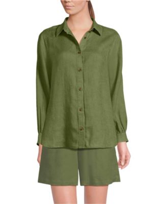 Women's Linen Long Sleeve Feminine Shirt