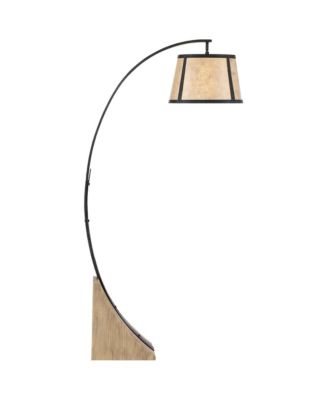 Rustic Farmhouse Arc Floor Lamp with USB Charging Port 66 1/2" Tall