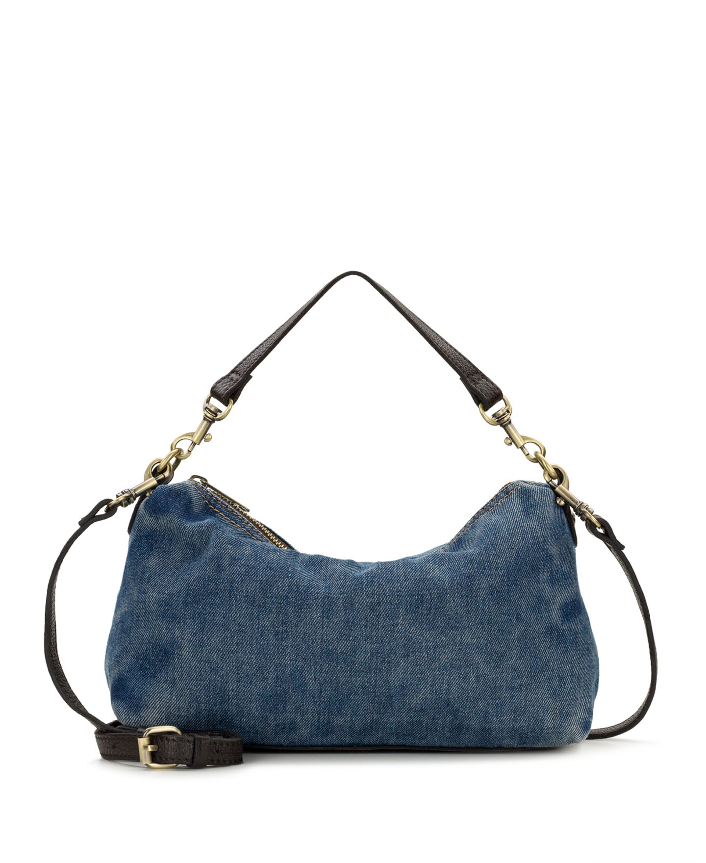 Женская сумка Patricia Nash Kolena Medium Denim Hobo Crossbody Handbag, цвет: Тёмный джинсовый — фото 1