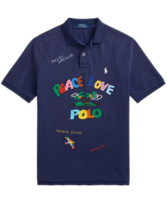 Men's Embroidered Short-Sleeve Polo Shirt