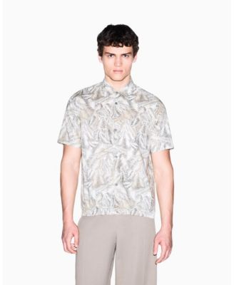 Men's IBIZA X Cotton Leaf Print Button Down Shirt