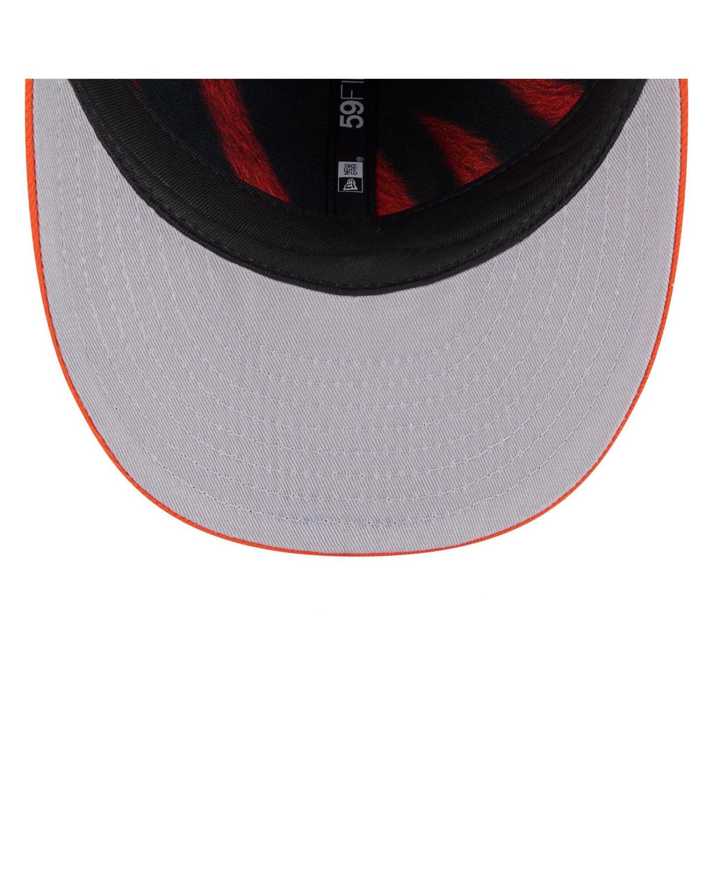 Мужская кепка New Era Black/Orange Cincinnati Bengals 2026 NFL Draft Pre-Curved 59FIFTY Fitted Hat — фото 5