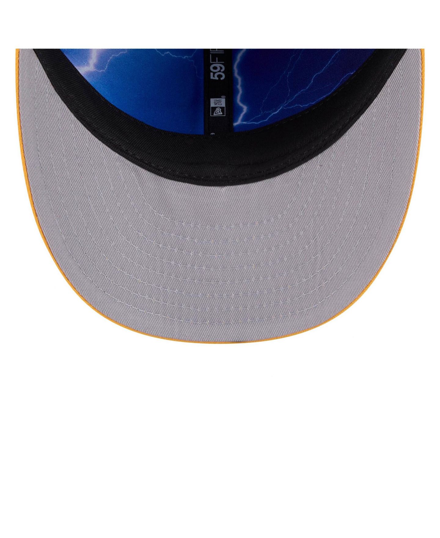 Мужская кепка New Era Powder Blue/Gold Los Angeles Chargers 2026 NFL Draft Pre-Curved 59FIFTY Fitted Hat — фото 5