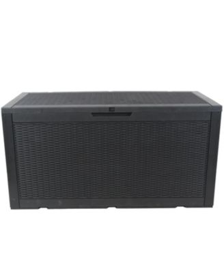 Outdoor Deck and Patio Storage Box with Rattan Design - 100 Gal.