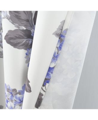100% Polyester 200 GSM Hydrangea Printed Blackout Grommet Curtain Panel.