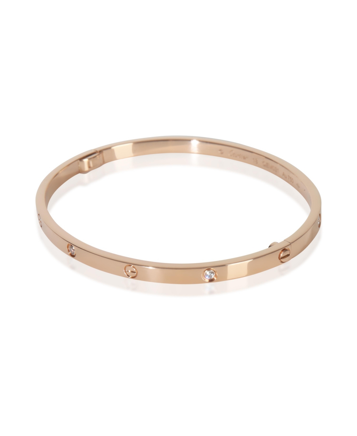 Pre-Owned Cartier Rose Gold Diamond Small Model Love Bracelet