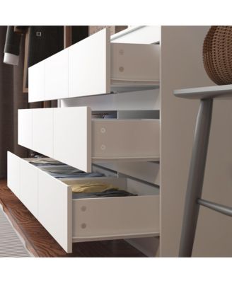 9 Drawer Dresser for Bedroom with Deep Drawers,Dressers and Chest of Drawers Handle Free for Closet Living Room