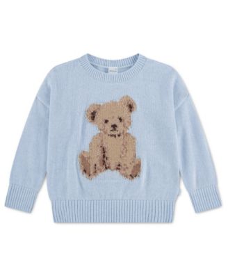 Toddler Girls' 2T-5T Bear Oversized Fit Sweater