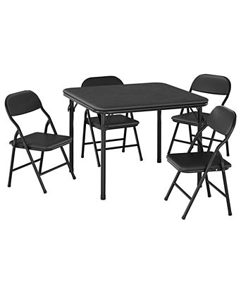 Folding 4-Person Farmhouse Dining Table with Storage and Wheels