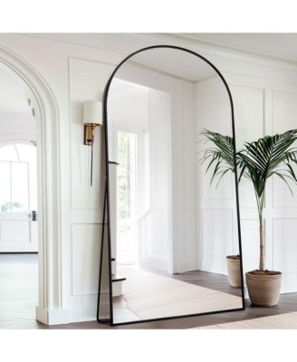 Full Length Mirror,Floor Mirror, Arch Floor Standing Mirror Freestanding Arch Full Body with Stand for Bedroom, Hanging Mounted