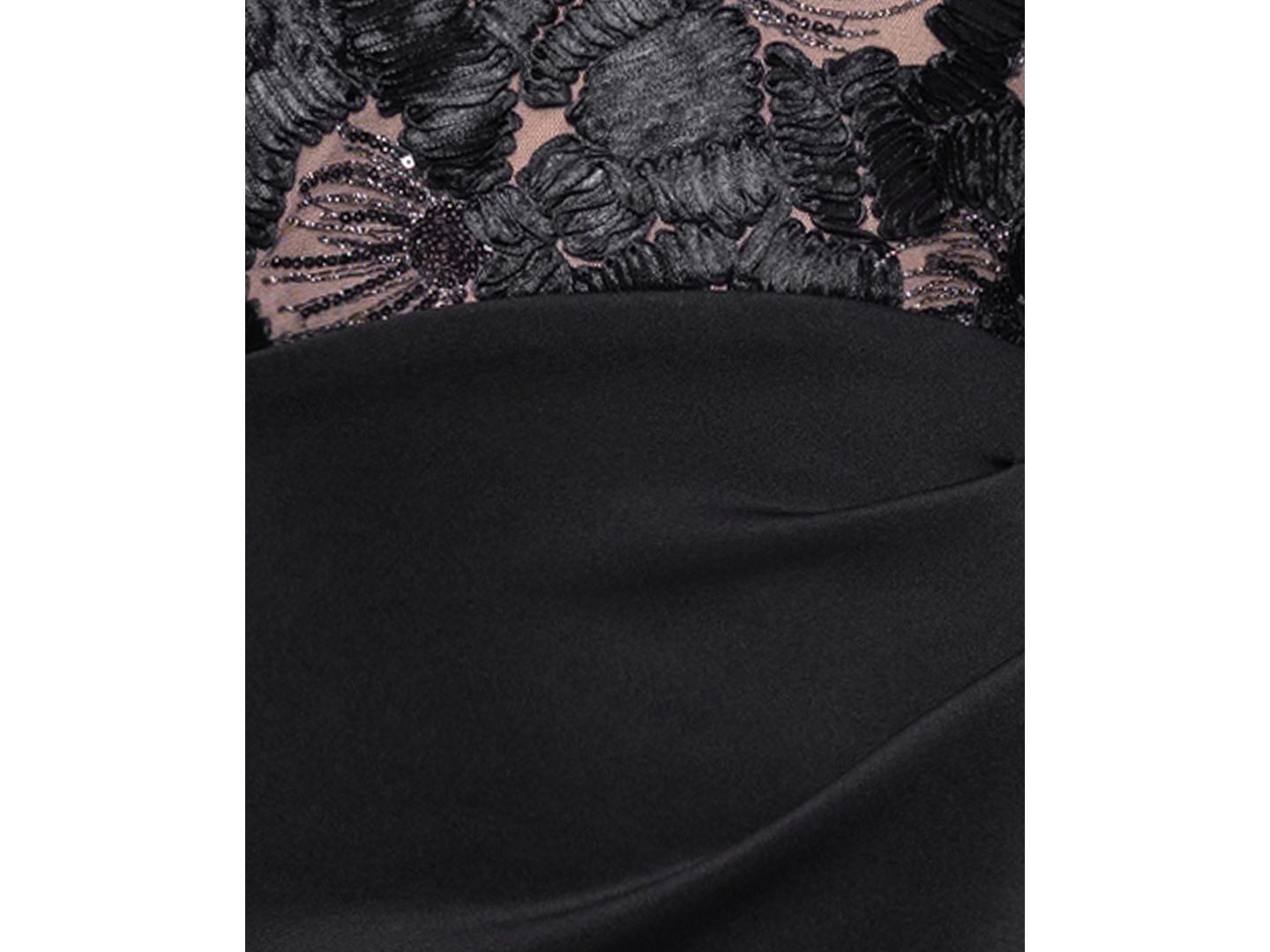 Женское платье Betsy & Adam Petite One-Shoulder Midi, цвет: Чёрный телесный — фото 5