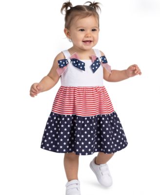Girls' Americana Bow Dress