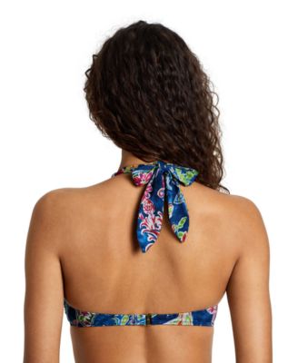 Women's Front Tie Halter Bikini Top