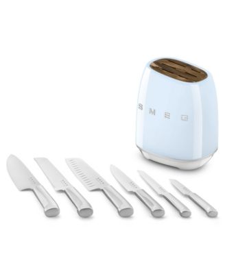 50's Retro Style Aesthetic 7-Pc. Knife Block Set