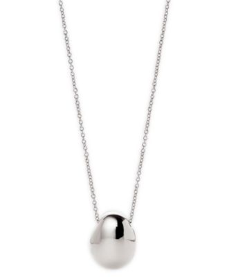 Pebble Mini Silver Pendant Necklace