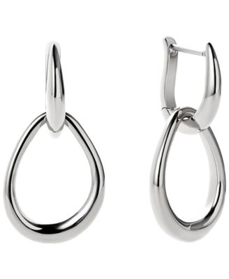 Ana Luisa Sage Rhodium-Plated Drop Earrings - Silver