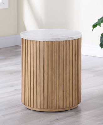 Colby 18" Marble Round End Table