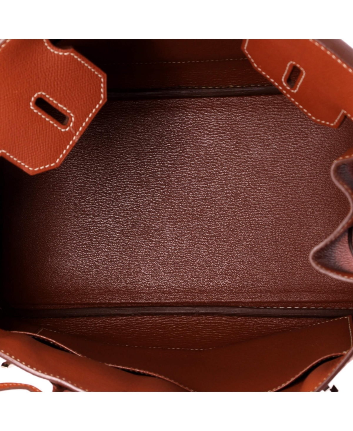 Pre-Owned HERMES Birkin 30 Handbag Orange Epsom with Palladium Hardware