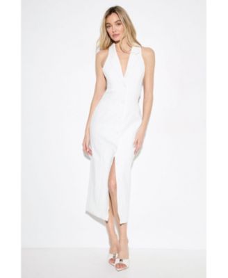 Women's Premium Open Back Waistcoat Midi Dress