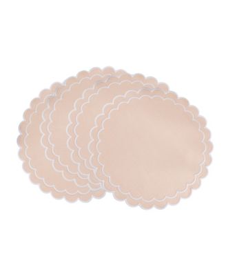 Scalloped Cotton Placemats, Set of 4
