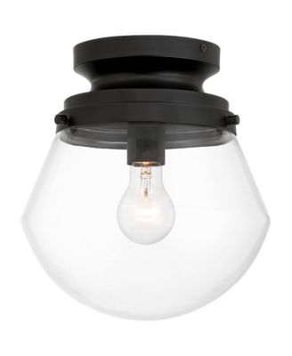 Cato  Wide Flush Small Schoolhouse Ceiling Light