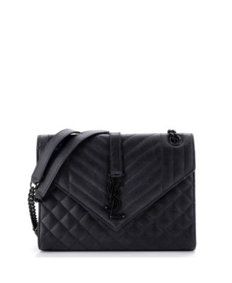 Medium Classic Monogram Envelope Satchel Mixed Matelasse Leather