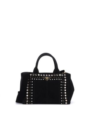 Mini Canapa Tote Rhinestone Embellished Canvas