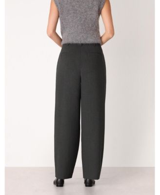 Women's Wool Blend Barrel Pants