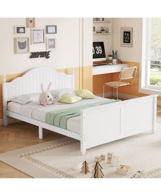 Wood Full Platform Bed with Headboard/Footboard