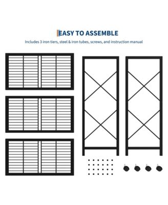 Slim Shoe Rack with Metal Frame and Fabric Shelves, Adjustable Shoe Storage Organizer for Entryway, Bedroom, Closet and Living Room