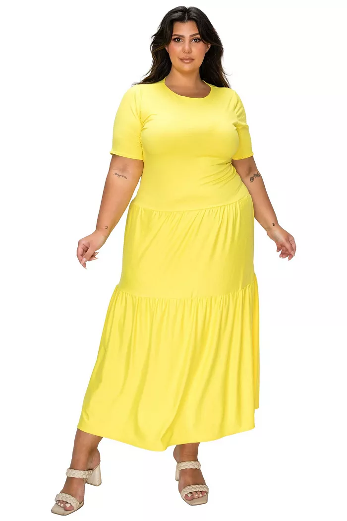 Women's Plus Size Jourdan Tiered Maxi Dress - thumbnail 7