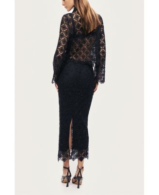 Women's Lace Midi Skirt