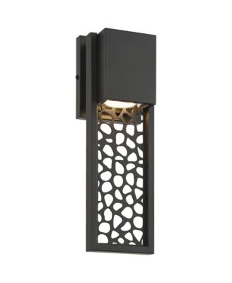 Miele  High Modern Outdoor Wall Light Fixture Mount Porch House LED Bulb Dark Sky Matte Metal