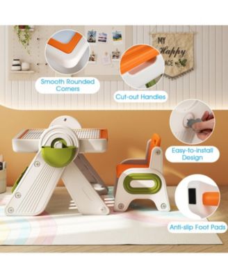 6-in-1 Kids Activity Table and Chair Set with Folding Art Easel