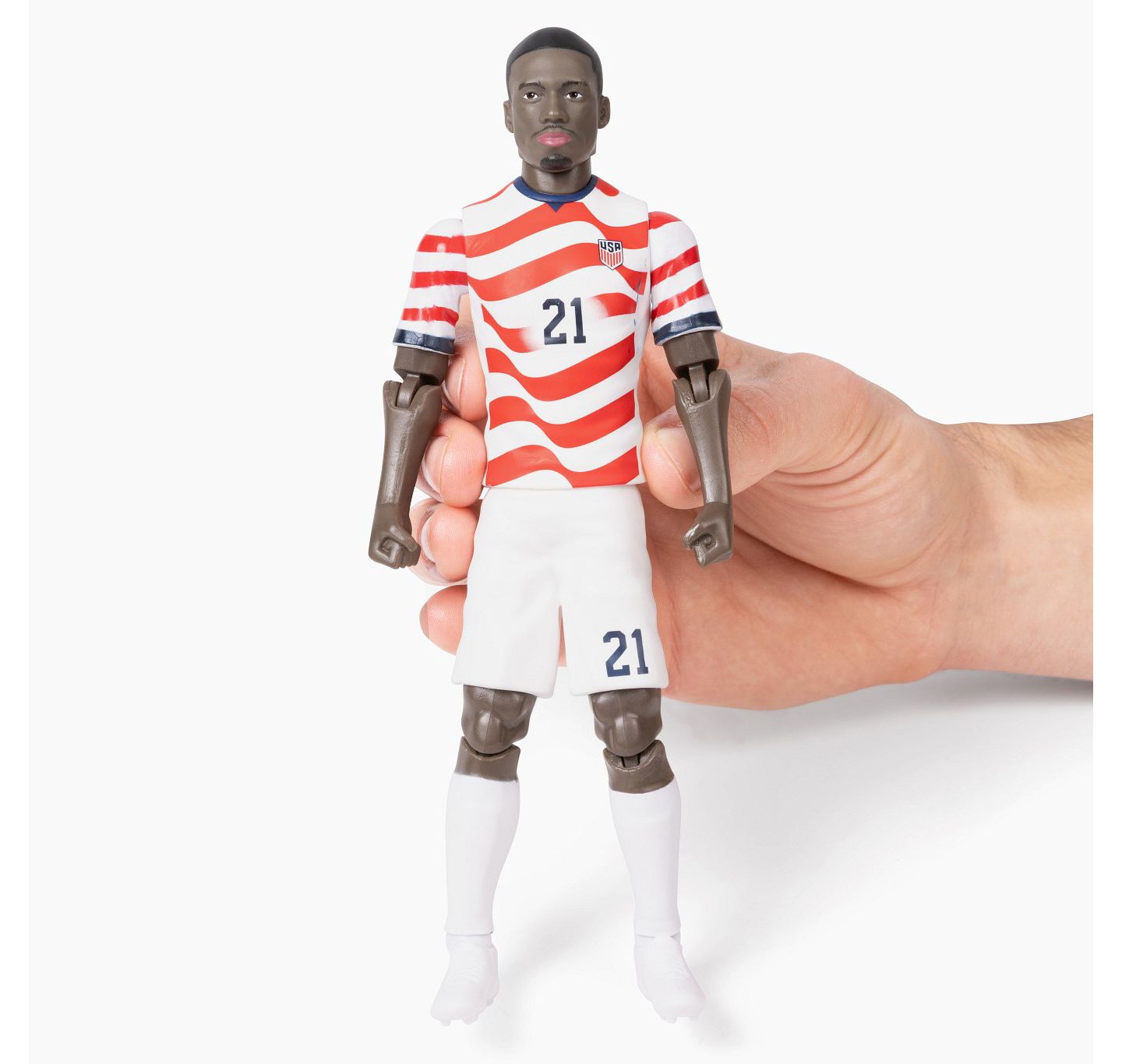 Детская фигурка Banbo Toys Tim Weah Usmnt Sockers 8" Articulated Collectible Action Figure, Ages 14+ — фото 6