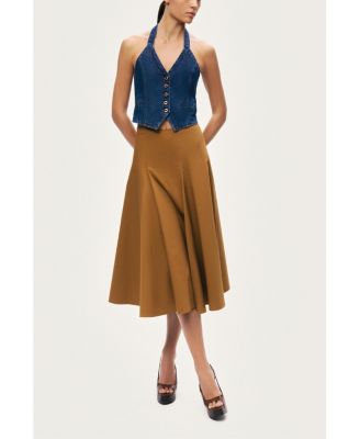 Women's Flared Midi Skirt