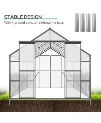 Walk-in Garden house Kit with Vent, Rain Gutter and Door