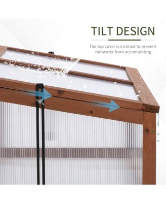 39" x 26" x 16" Wood Cold Frame house, Natural
