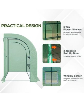 10' x 5' x 7' Plant house Garden Nursery with Windows,