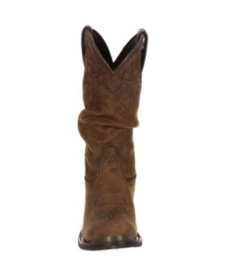 Women's Distressed Tan Slouch Western Boot