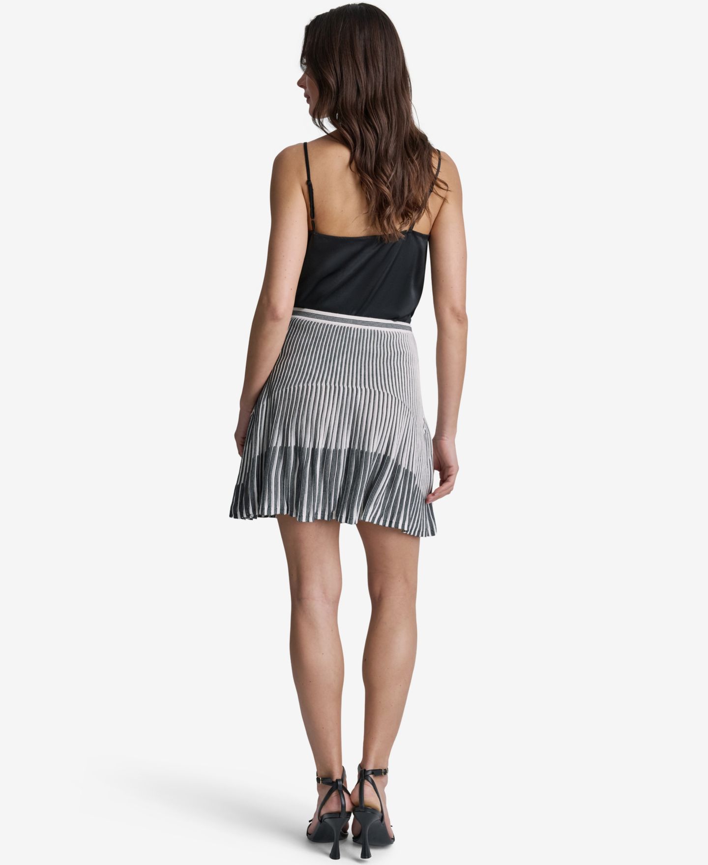 Женская юбка BCBG Pleated A-Line Mini, цвет: Белый — фото 10