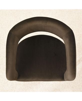 24" Velvet Counter Height Bar Stool with Arms, Gold Footrest, 1 Pc