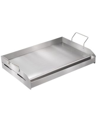 23.5 x 16 Inch Stainless Steel Stove Top Griddle with Handles and Oil Groove