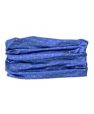 Headbands of Hope Womens Limited Edition Luxe Tube Turban - St Baldricks Blue Polka Dot - Blue 17$