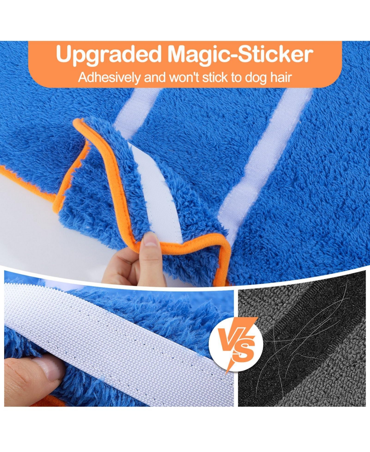 Aronkl Dog Bathrobe Quick Drying Super Absorbent Soft Warm Adjustable Machine Washable Pet Towel Supplies