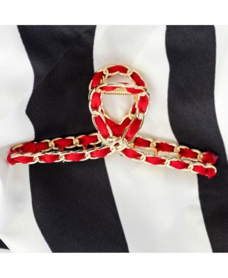 Women's Raffia Looped Hair Claw Clip