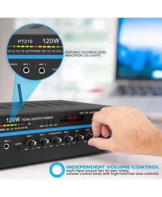 120W Bluetooth Microphone PA Mono Amplifier with USB/SD/FM