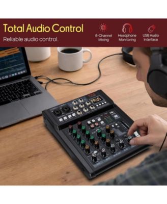 6-Channel Bluetooth Studio Mixer with DSP Effects