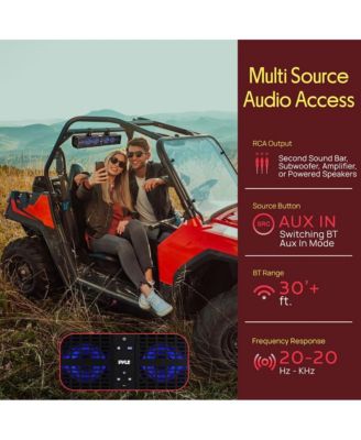 Powered Soundbar System with Built-in Amplifier and Bluetooth